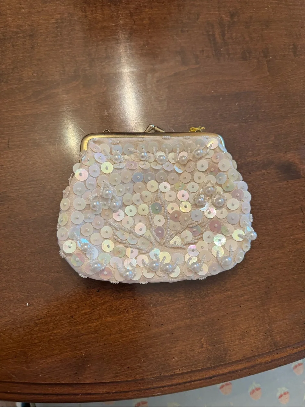 Iridescent Sequin Evening Clutch - Pink